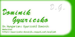 dominik gyuricsko business card